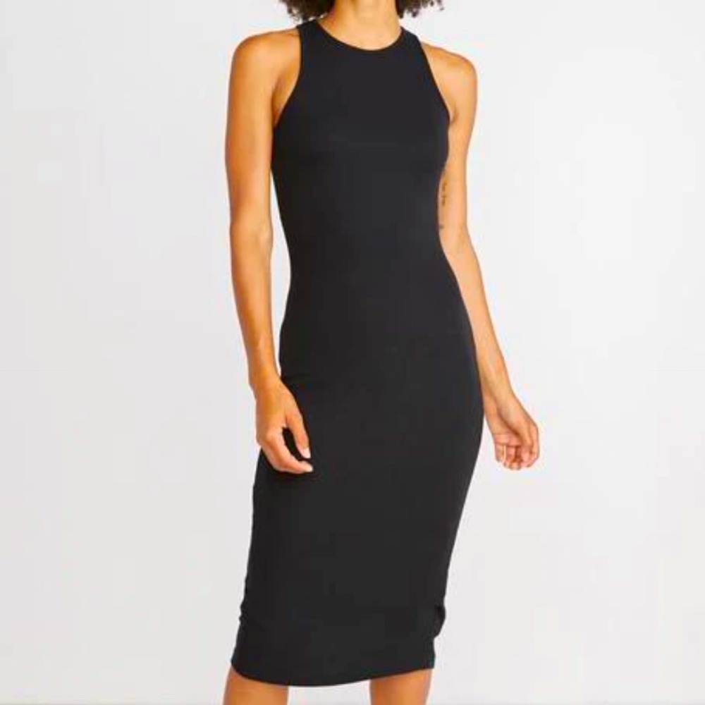 Marine Layer Lexi Daytime Dress in Black Rib, size M, EUC